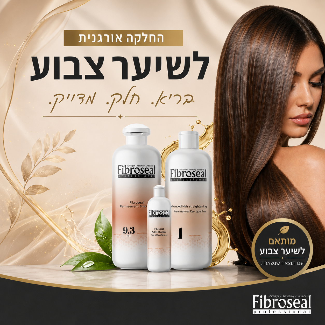 החלקה אורגנית לשיער צבוע